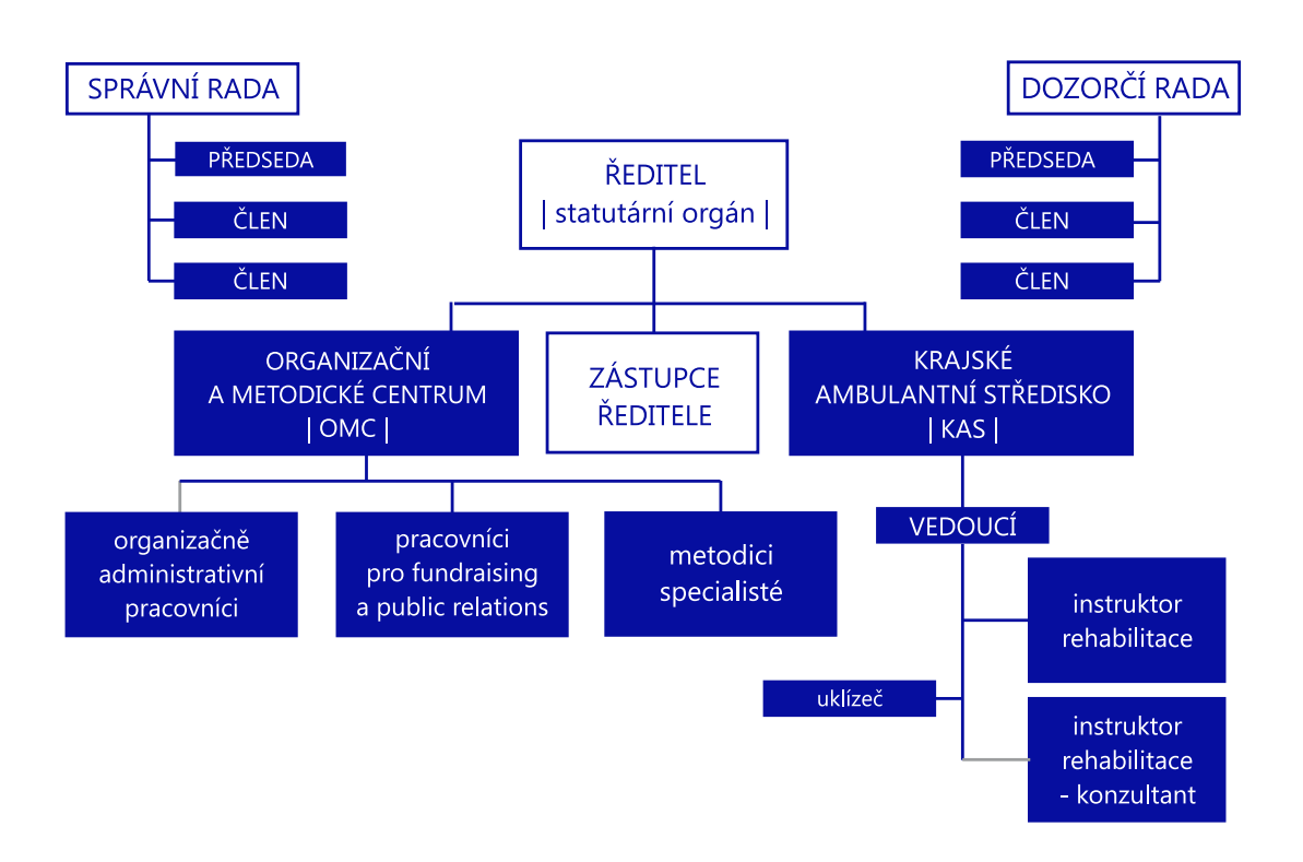 Schéma organizační struktury Tyfloservisu