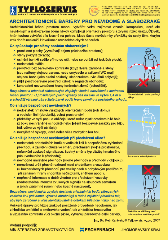 Architektonické bariéry pro nevidomé a slabozraké